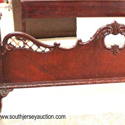  NICE 6 Piece SOLID Mahogany Carved Chinese Chippendale Style Bedroom Set with Full Size Bed 