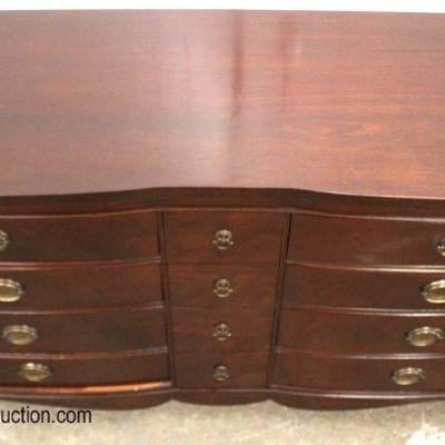  Mahogany Bow Front High Chest and Low Chest 