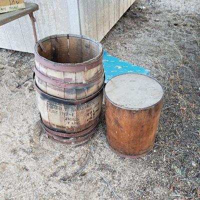 Lots of old barrels, etc