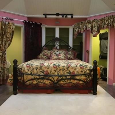 Custom bedding and drapes