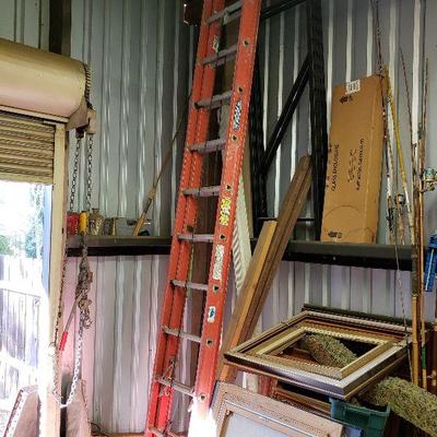 Multiple ladders of different heights available.