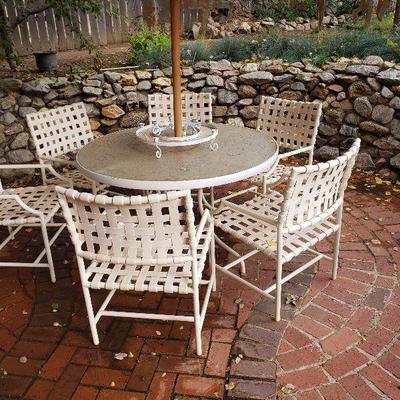 One of two nice patio sets