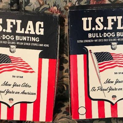 Vintage high quality Bulldog Bunting US Flag