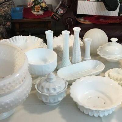 Milk glass collection