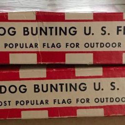 Vintage high quality Bulldog Bunting US Flag