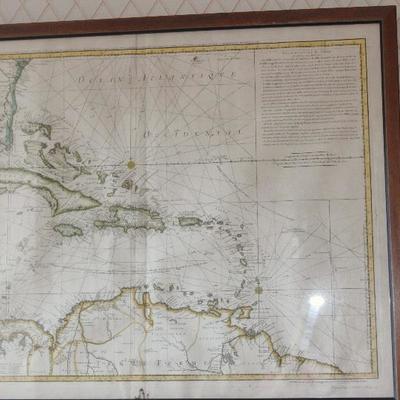 Antique map west indies