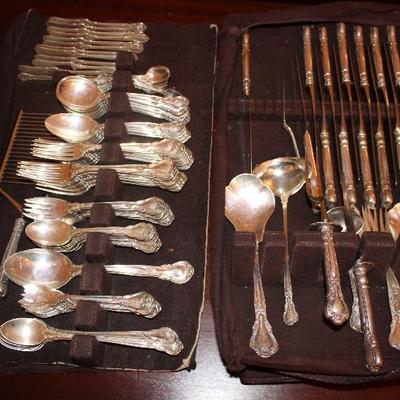 over 110 pieces of Gorham Chantilly sterling, removed nightly from home.