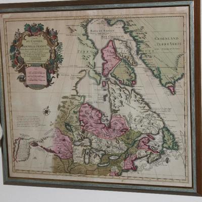 Antique map Canada