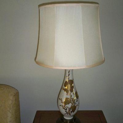 Close up of 2nd Vintage Table Lamp.