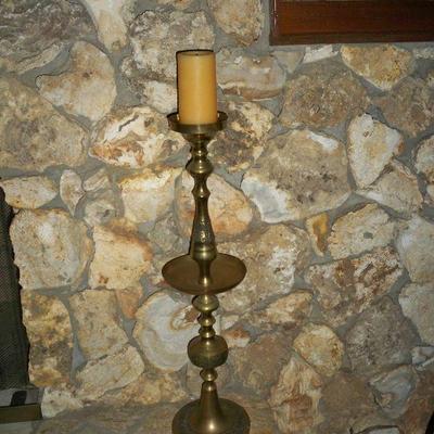 Vintage Tall Brass Candle Stand
