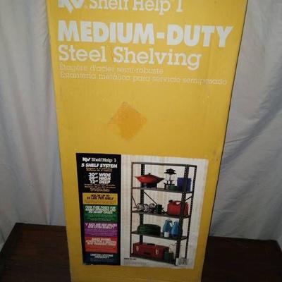 Medium duty steel shelving