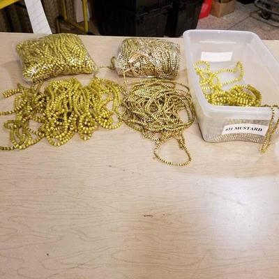 large lot of mustard colored stranded jewelry bead ...