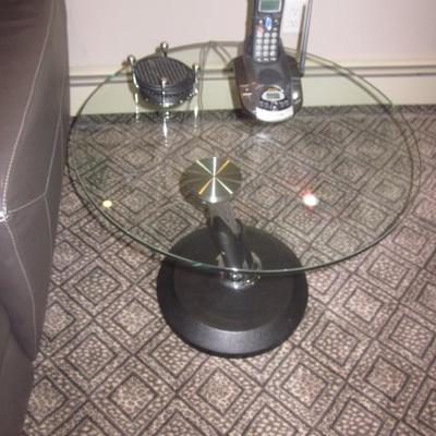 Round Glass Orbit Tables  