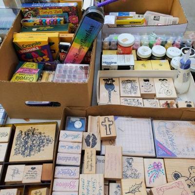 Stamps and art supplies