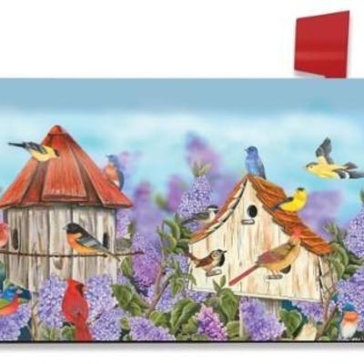 Birds and Lilacs Spring Large Mailbox Cover Floral ...
