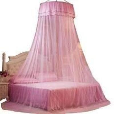 Tulips & Tiaras Pink Flower Bed Canopy W Mosquito ...