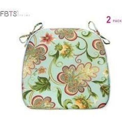 FBTS 2 Floral Outdoor Patio Chair Cusions