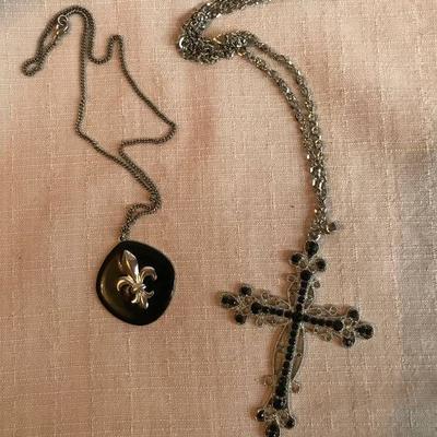 Set of necklaces--Large Cross with 13 chain and F ...