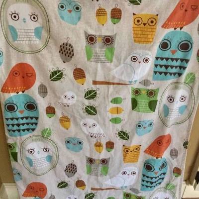 Colorful Owl print shower curtain