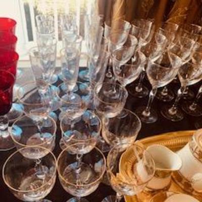 Lenox Gold Rimmed Glasses