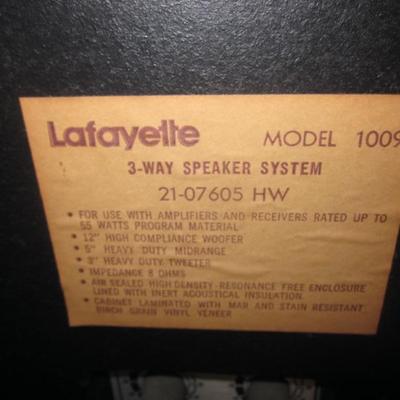 Lafayette Model 1009 Speakers 