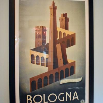 Framed Bologna poster