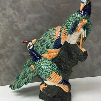 SM013: PEACOCK CERAMIC STATUE MADE IN CHINA LOCAL PICK UP   https://www.ebay.com/itm/113936589073