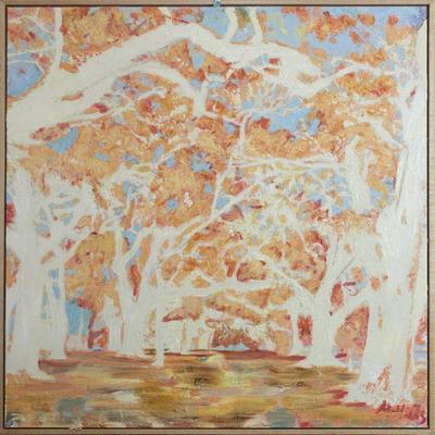 ML3013: Conner McManus Art: Audubon Trees 36â€³x36â€³ Giclee and Acrylic on Birch  https://www.ebay.com/itm/113966013873