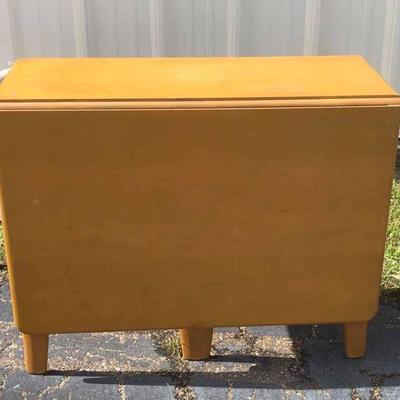 LAN732: Heywood Wakefield Drop Leaf Table  https://www.ebay.com/itm/113937990282