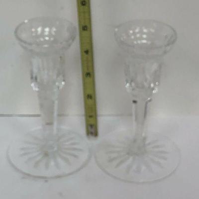 LAN580: Waterford Crystal Candle Sticks / Holders  https://www.ebay.com/itm/123938835390