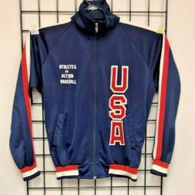 WY3003: VINTAGE CUSTOM BASEBALL JACKET 'ATHLETES IN ACTION BASEBALL USA' SIZE L  https://www.ebay.com/itm/113936589085