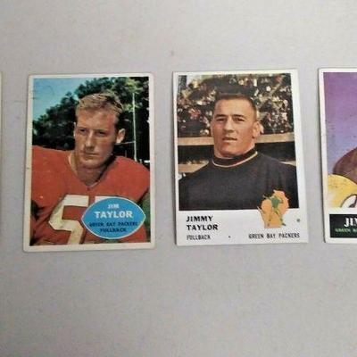 WY0362 LOT OF 4 JIM (JIMMY) TAYLOR FOOTBALL CARDS INCLUDING A ROOKIE CARD  https://www.ebay.com/itm/113958189216