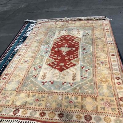LAN737: Antique Middle Eastern Area Rug Hand Lund 117" X 78"  https://www.ebay.com/itm/113989607649