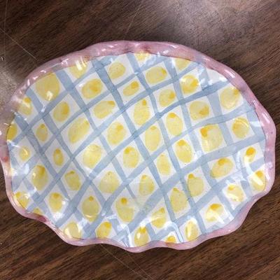 LAN710: Mackenzie Childs Hand Made Pottery Oval Bowl  https://www.ebay.com/itm/113941638159