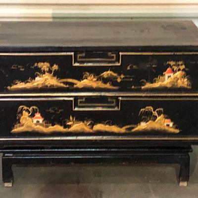 SL3022: Oriental Black Inlaid 2 Drawer Chest Local Pickup  https://www.ebay.com/itm/113945996062