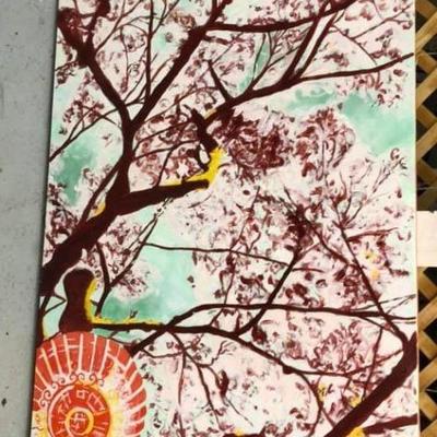 ML3008: Conner McManus Art Celebration Branches 40â€³ x 60â€³ Acrylic on Canvas 201  https://www.ebay.com/itm/113966017250