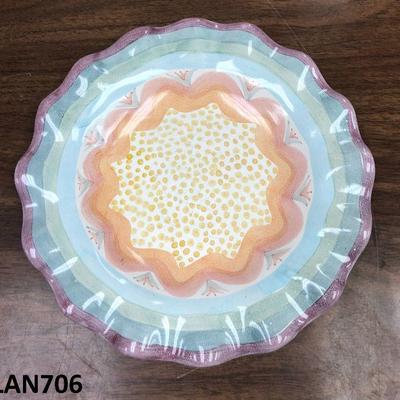 LAN706: Mackenzie Childs Hand Made Pottery Round Plate  https://www.ebay.com/itm/113941638164