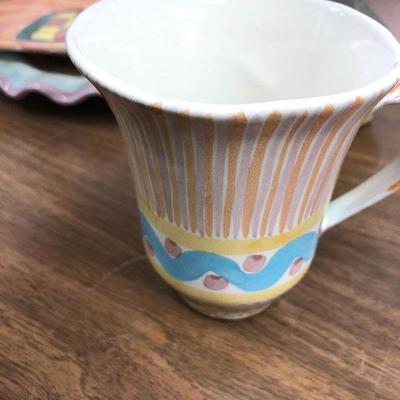 LAN709: Mackenzie Childs Hand Made Pottery Mug  https://www.ebay.com/itm/113941638155