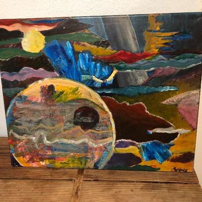 ML3077: Conner McManus Art: Entropic Cosmos #2 16" X 20" Local Pickup  https://www.ebay.com/itm/123974951130