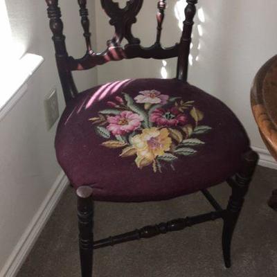 antique embroidery chair 