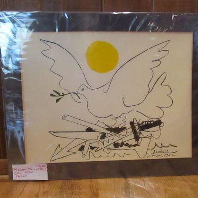 Picasso pencil signed litho, 