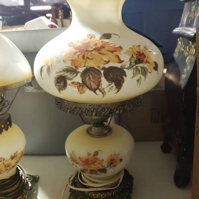 Vintage Globe Parlor Hurricane Lamp