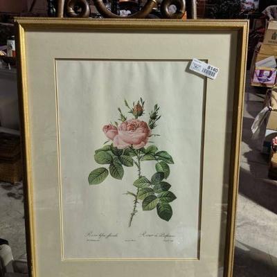 Rose Wall Decor Signed