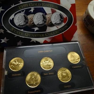 1999 Gold edition state quarter collection in case