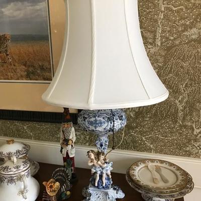 Lamp with angels $120