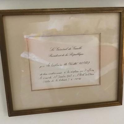 De Gaulle invitation $25
