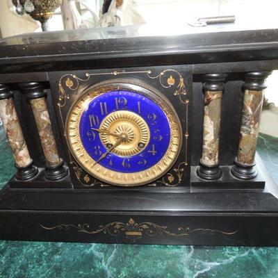 antique marble and slate clock