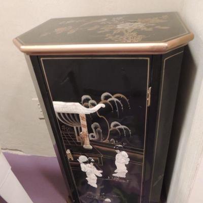 lacquered oriental cabinet