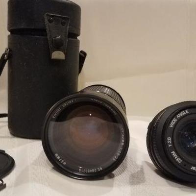 Vintage Vivitar Manual Camera Lenses