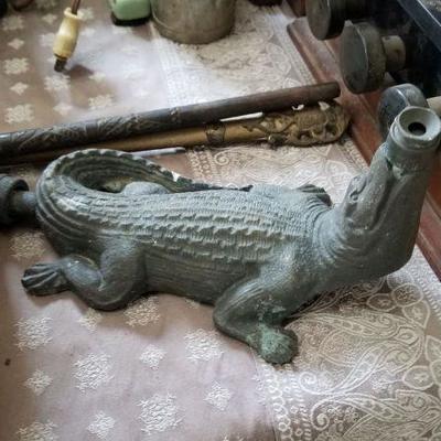 vintage alligator sprinkler